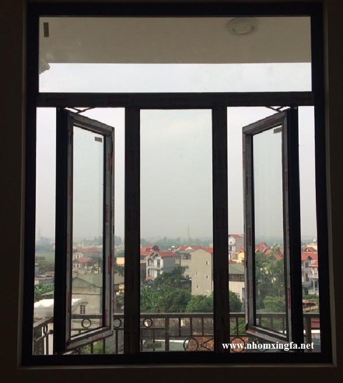 Cửa sổ mở quay 2 cánh kết hợp vách