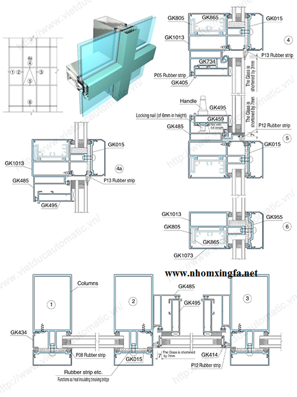 mặt cắt hệ mặt dựng lộ đố